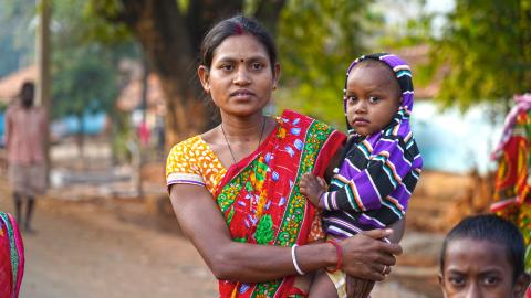 Lady with her child